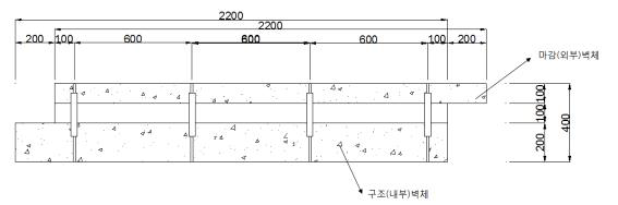 구조실험체 단면도