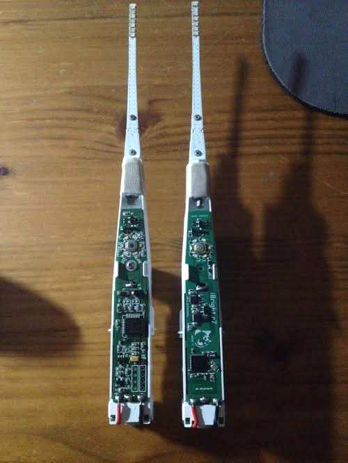 Left: old PCB, Right: new PCB