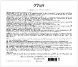 O'PURE PREMIUM NATURAL CARE 뒤면 디자인