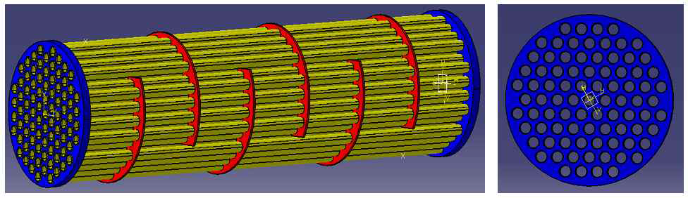 수냉식 열교환기 구조(CATIA 3D)