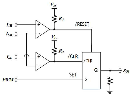 The proposed 2-level comparator to control of charging current