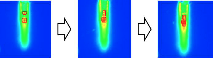 Generated second pattern of slag