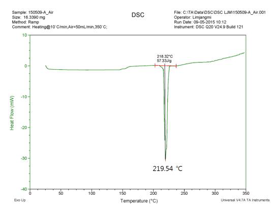 Air 분위기에서의 7차 솔더 페이스트의 DSC 그래프