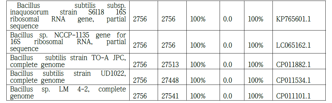 BlastN result of isolate #5 against NCBI nr database