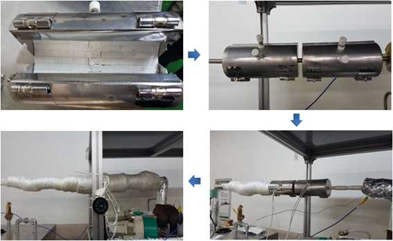 세라믹 히터 설치 사진
