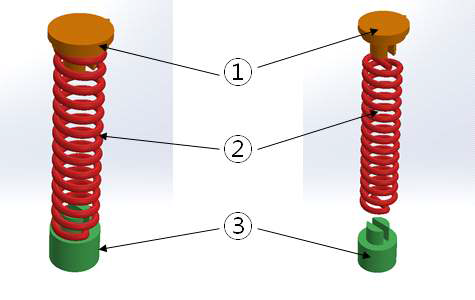 3D design of the spring part