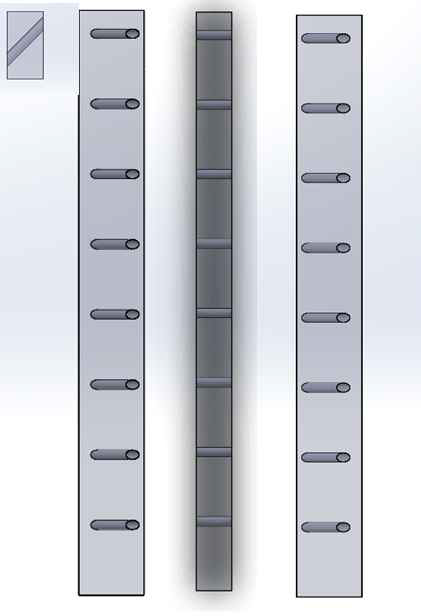 Projection view of damper. Wing