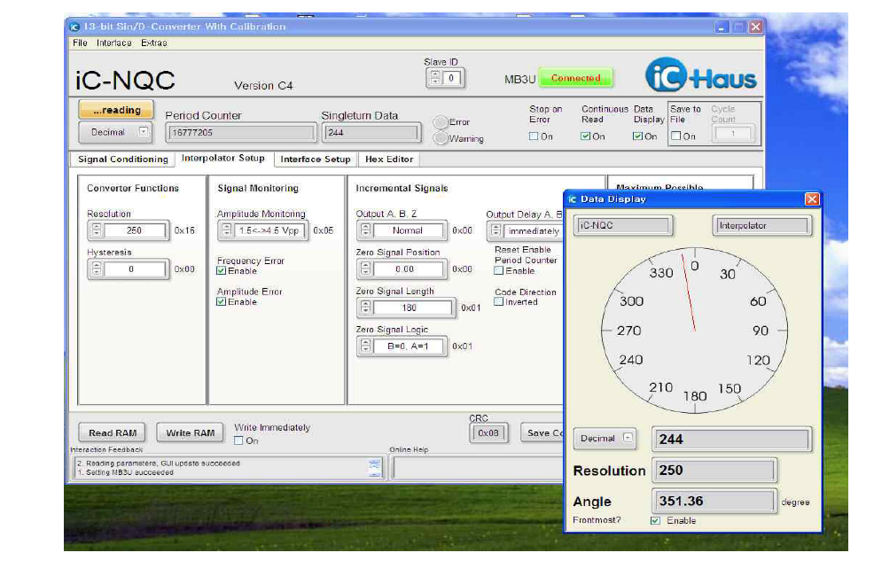 Encoder software, iC-NQC