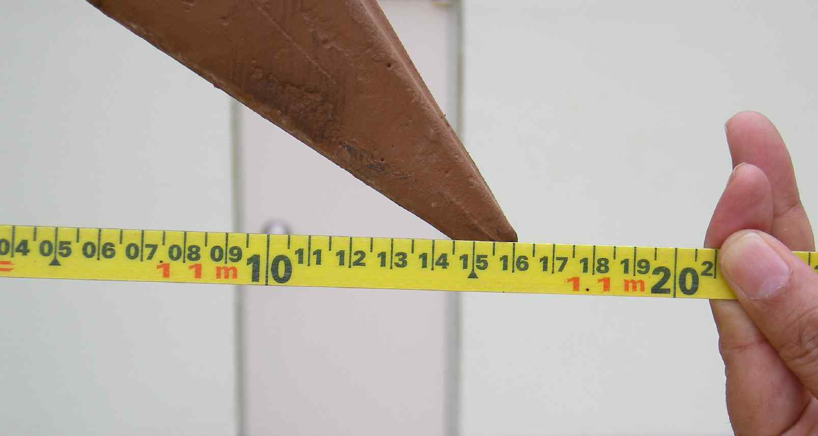 (b) 최대 작업 반경 측정 결과 (11.16m))m)