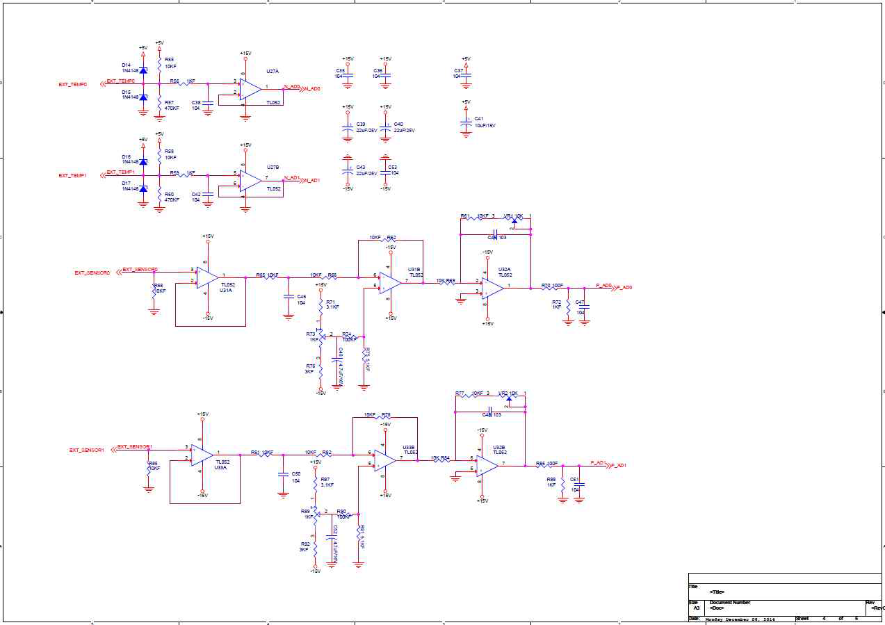 Test Controller PCB Board 센서입력부