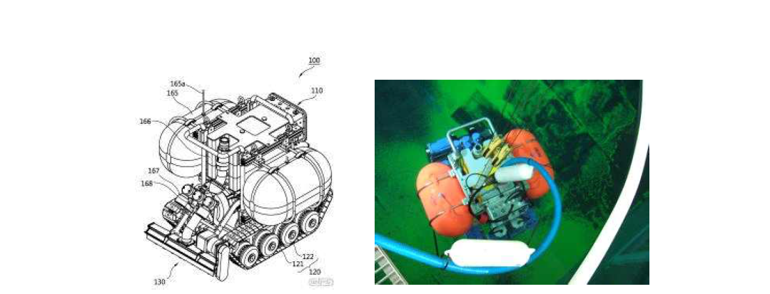 한국로봇융합연구원의 다목적 수중청소로봇, PIRO-U3 모습