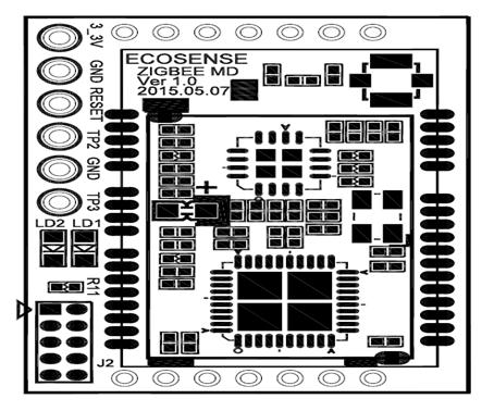 Zigbee 모듈 Top View PCB Pattern