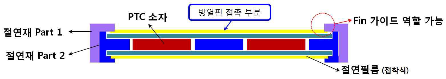 고전압 PTC히터용 히트로드 개선 설계 1안