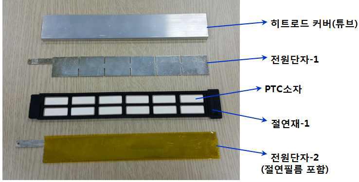 고전압 PTC히터용 히트로드 구성부품