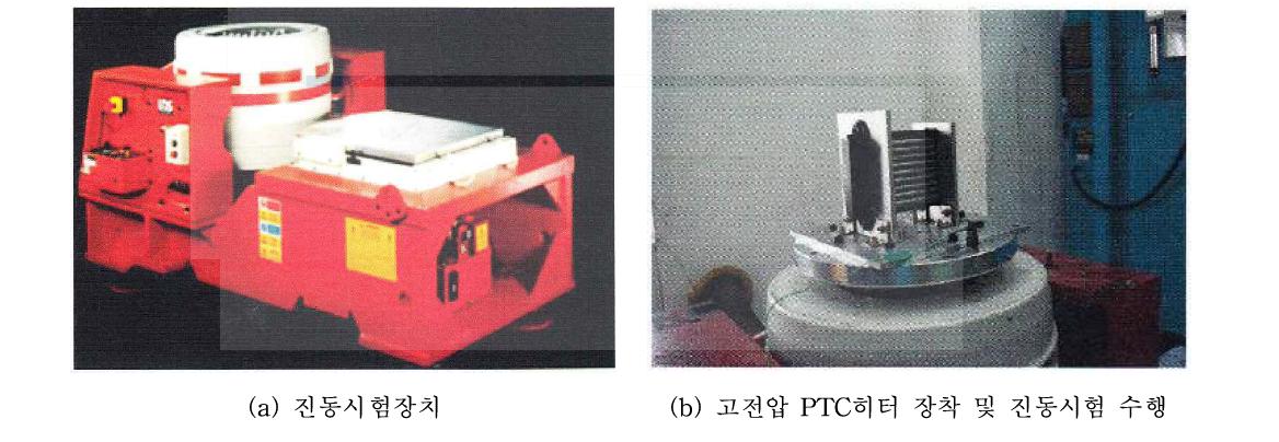 진동시험장치 및 고전압 PTC히터 진동시험 수행 (88페이지 참조)