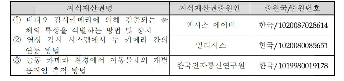 국내외 관련지식재산권 현황