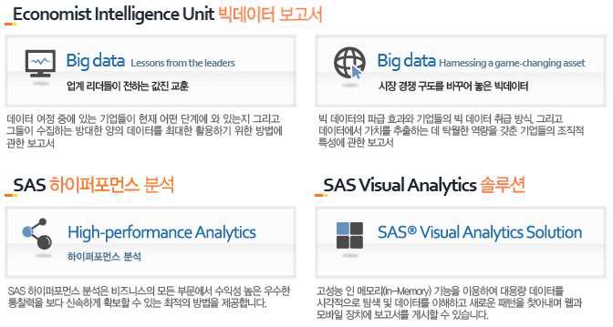 테라데이타(SAS)의 빅데이터 관련 제품군