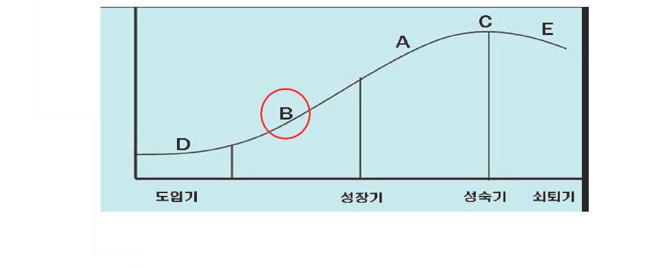 신청기술의 기술수명주기 상 위치