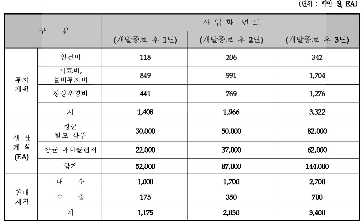 사업화 추진 계획