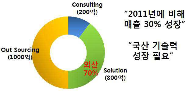 2012년 국내 S/W 테스트 시장 규모