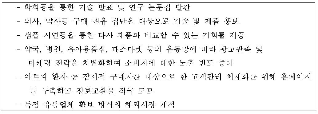 추천 사업화 전략 실행 방안