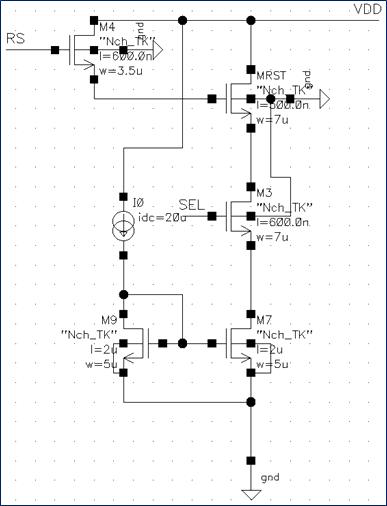 3-Transistor Pixel Unit Simulation 회로도