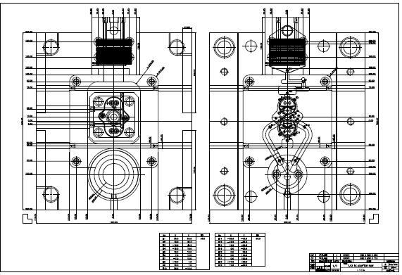 ADAPTER부 금형도면