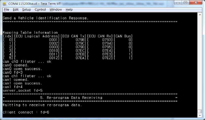 Diagnostic GW의 Ethernet-to-CAN 동작 확인