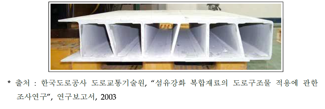 미국 Martin Marietta Composites사의 교량 바닥판 단면