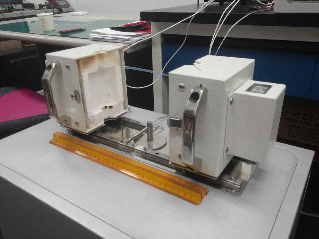 초기 도면에 의거하여 제작한 heat chamber.