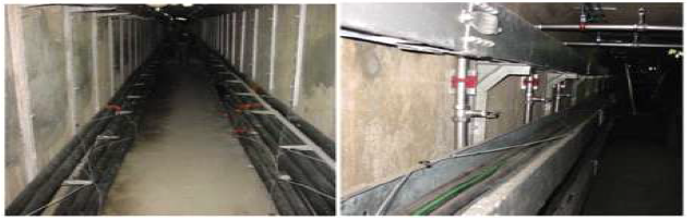 인천 연수구 지하공동구에 설치된 선형 감지기