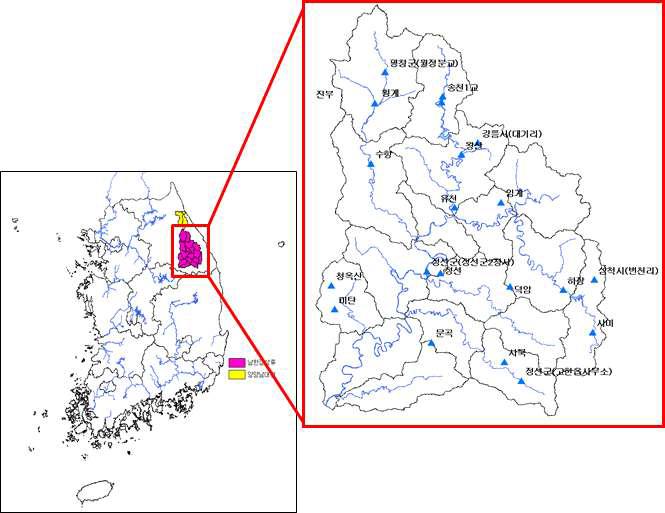 남한강상류 유역 현황