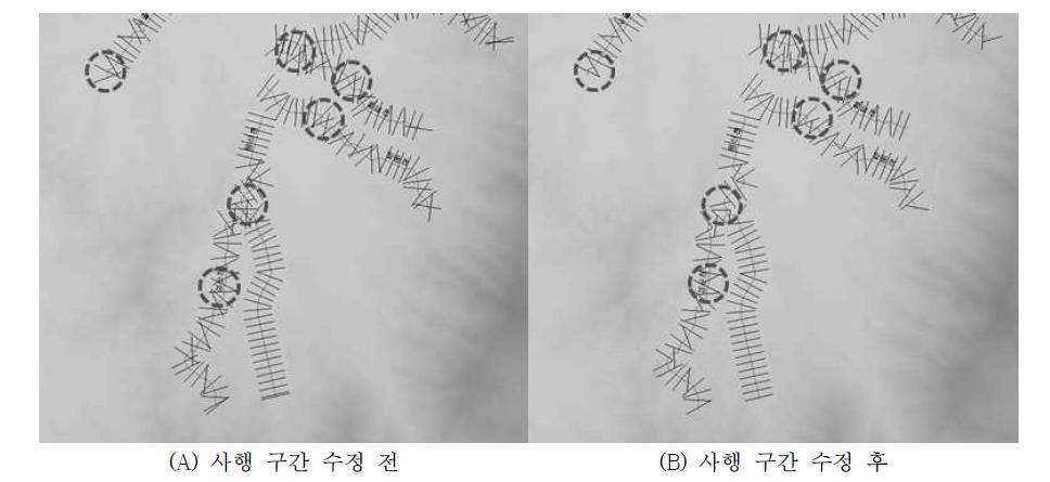 하천별 사행구간 측점 수정(충청북도 괴산군)