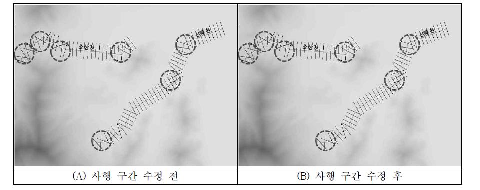 소하천별 측점 수정(전라남도 영암군)