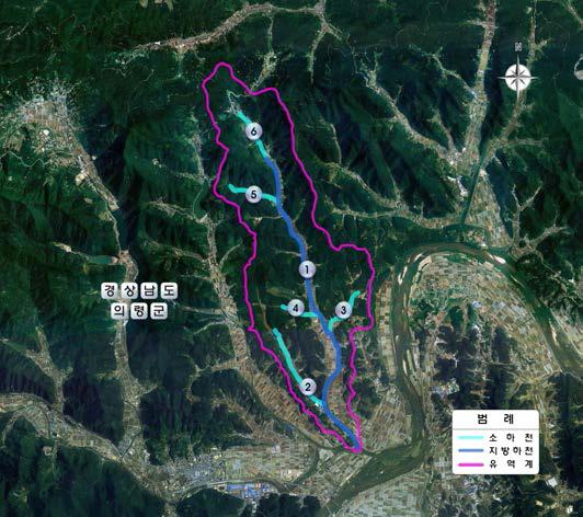 시범지구 위치도(낙동강유역 용소천수계)