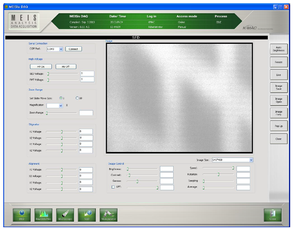 MEISis DAQ / SED 화면