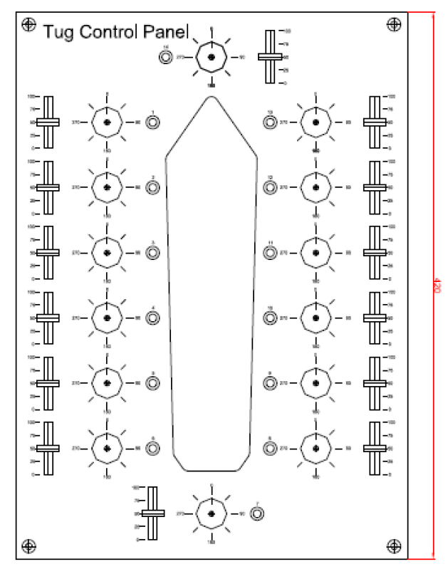 Tug Control Panel 설계도면