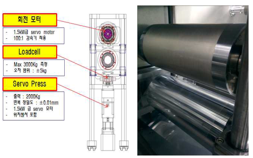 Print Module (Pattern Roll, Nip Roll)설계 및 제작사진