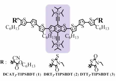 benzodithiophene을 도입한 유기태양전지용 전자주개의 구조
