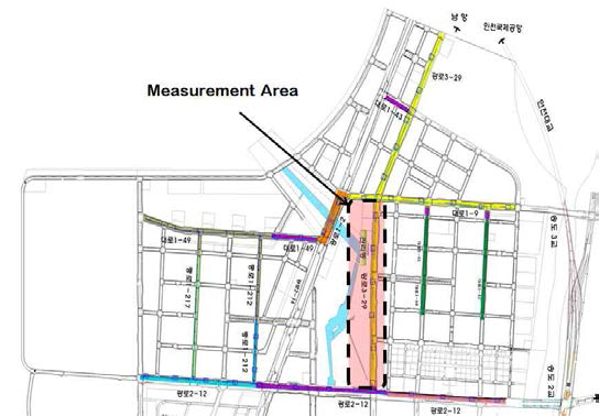 인천시(송도) 지하공동구 측정 구간