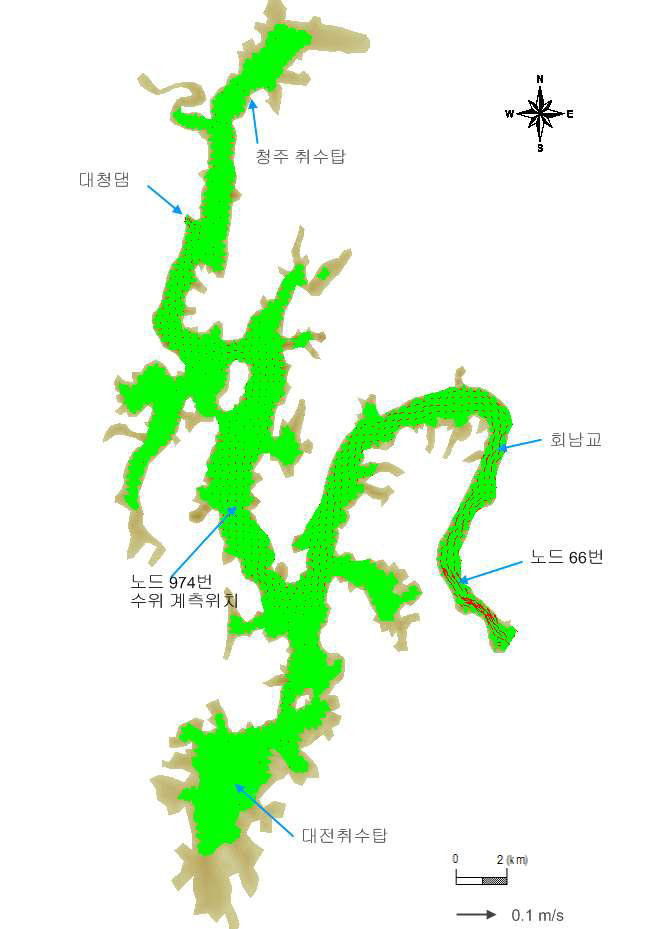 7월1일 0시 유속분포 I