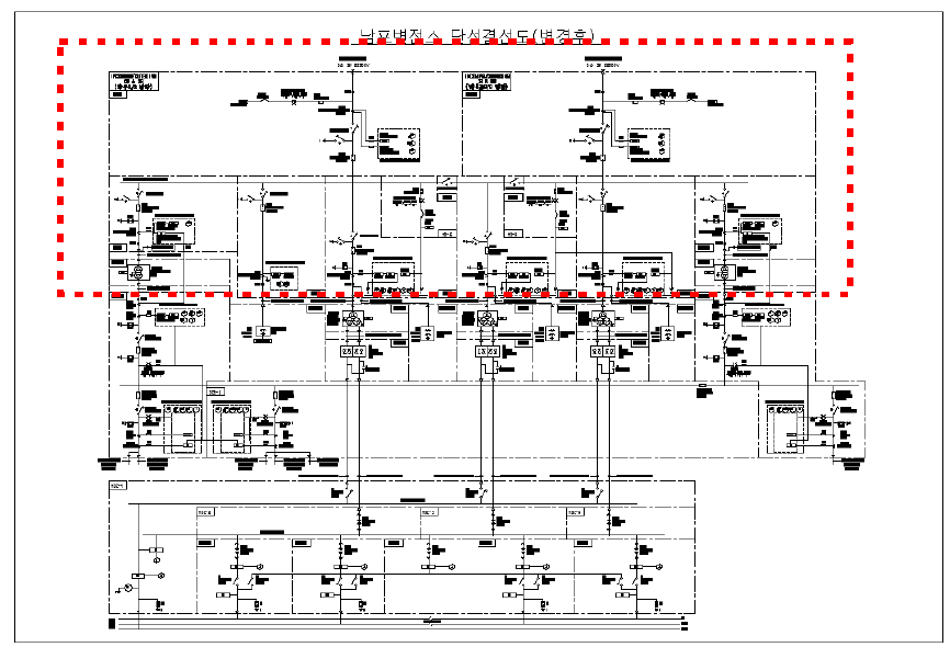 변전소 단선 결선도