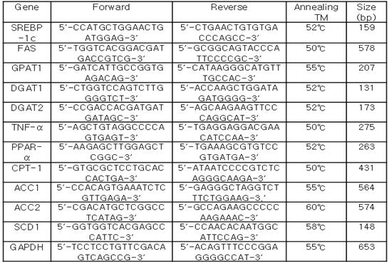 primer sequences for RT-PCR and PCR conditions.