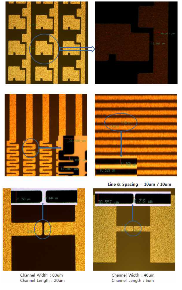 (주) 나노신소재 금속 잉크를 사용하여 Reverse gravure offset printing 방법에 형성된 패턴의 이미지