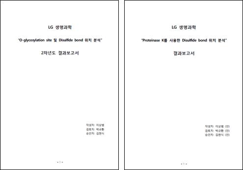 LBEC0101 및 대조약에 대한 구조분석 결과보고서 표지