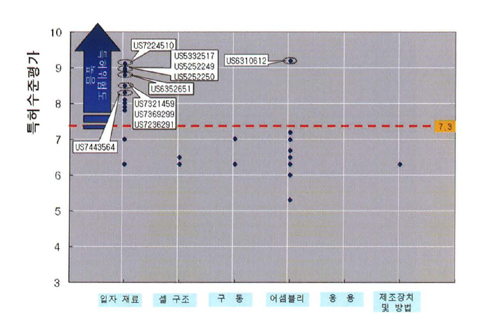 Bridgestone사의 특허수준평가 결과