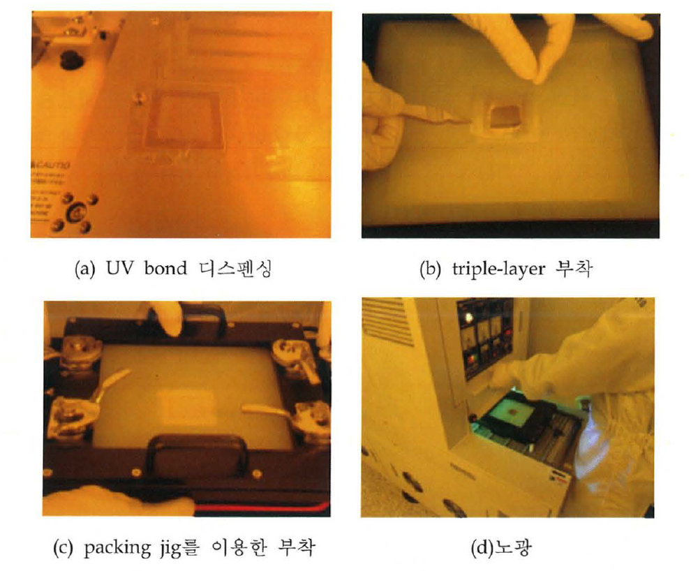 UV bond를 이용한 전자종이 제작 공정