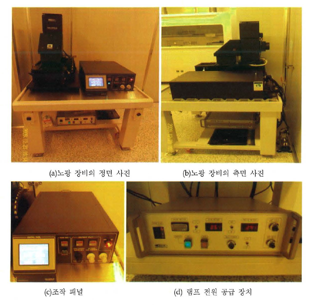 노광 장비 및 기타 설비의 외관 사진