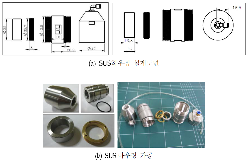 압전센서소자 내장용 SUS하우징