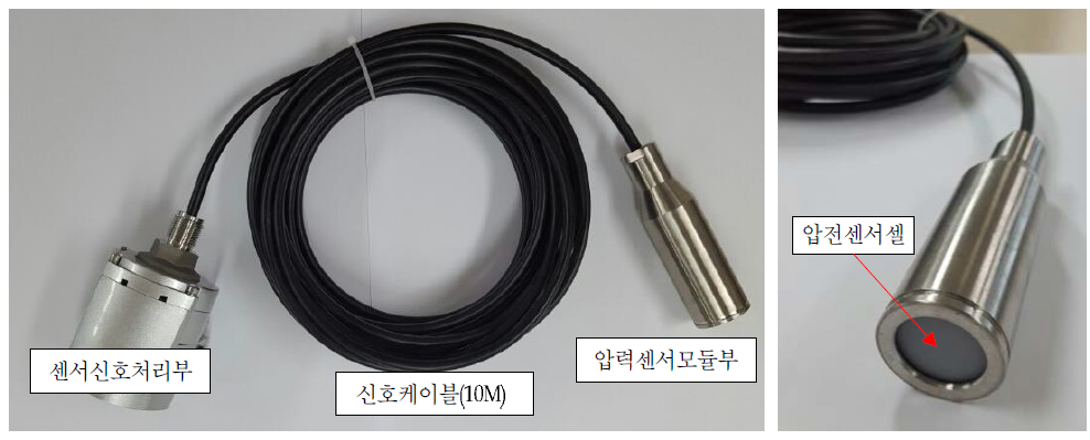 개발된 해수압레벨트랜스미터 시제품(20bar 급)